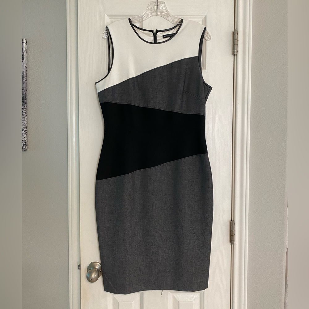 WHBM color block sheath dress size 10
